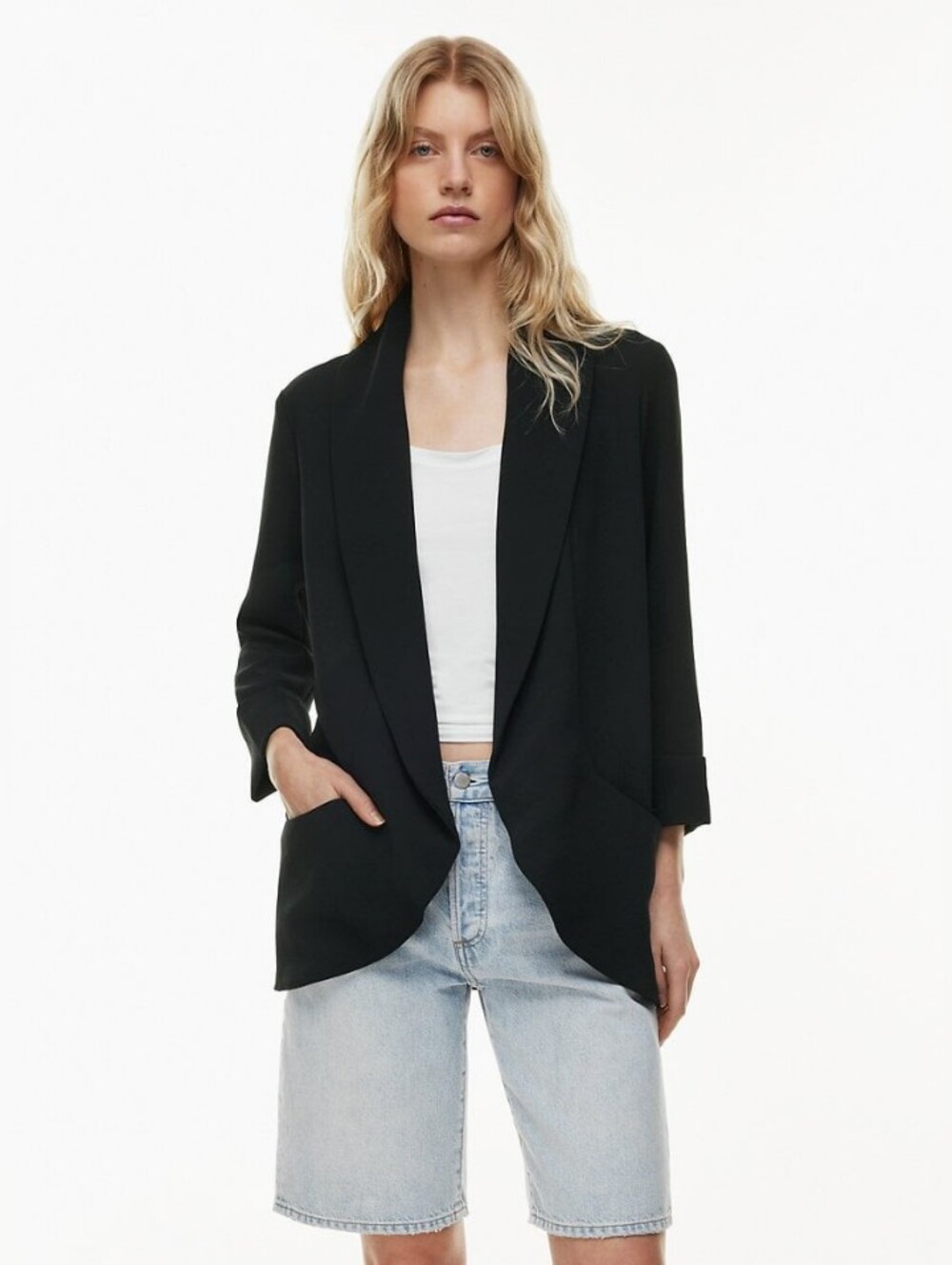 Aritzia Wilfred Chevalier Blazer Black Size Zero